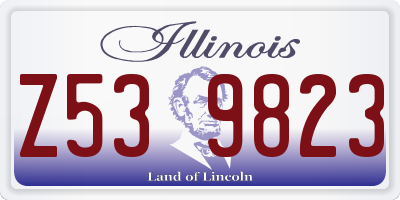 IL license plate Z539823