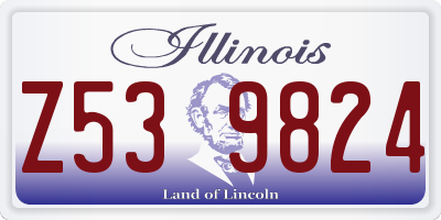 IL license plate Z539824