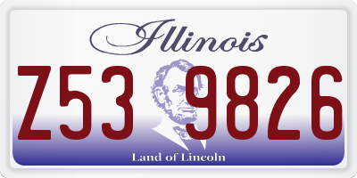 IL license plate Z539826