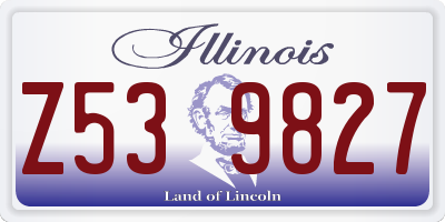 IL license plate Z539827