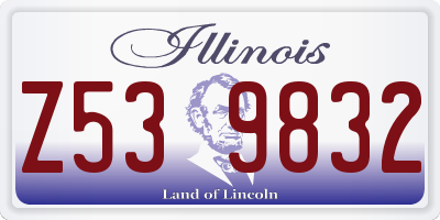 IL license plate Z539832