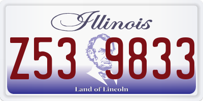 IL license plate Z539833