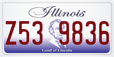 IL license plate Z539836