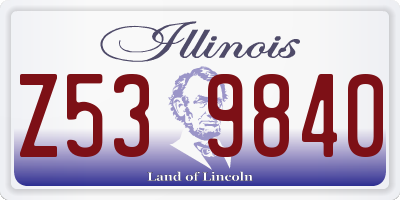 IL license plate Z539840
