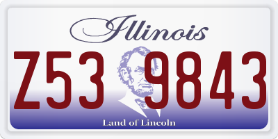 IL license plate Z539843