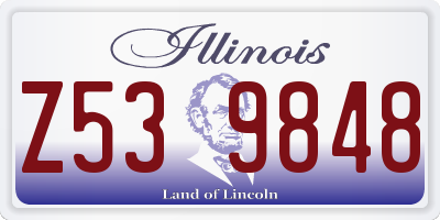 IL license plate Z539848