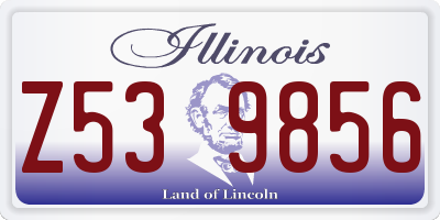 IL license plate Z539856