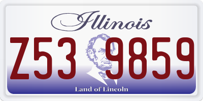 IL license plate Z539859