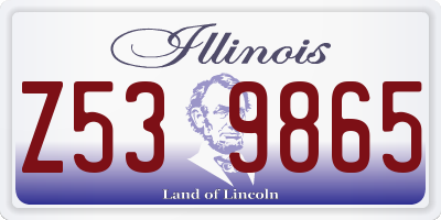 IL license plate Z539865