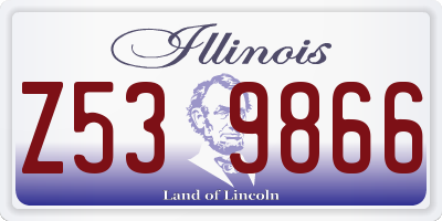 IL license plate Z539866