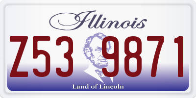 IL license plate Z539871