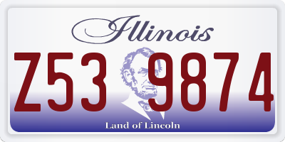 IL license plate Z539874