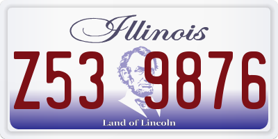 IL license plate Z539876