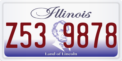 IL license plate Z539878