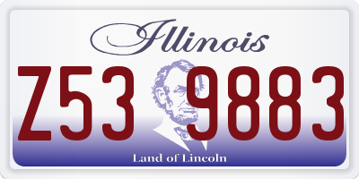 IL license plate Z539883