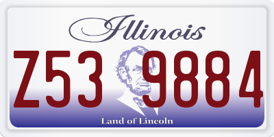 IL license plate Z539884