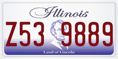 IL license plate Z539889