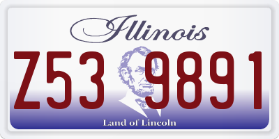 IL license plate Z539891