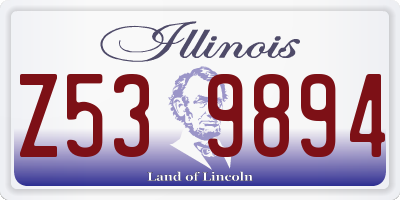 IL license plate Z539894