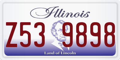 IL license plate Z539898