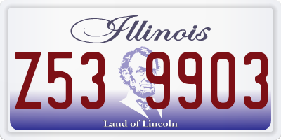 IL license plate Z539903