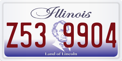 IL license plate Z539904