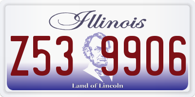 IL license plate Z539906