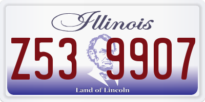 IL license plate Z539907