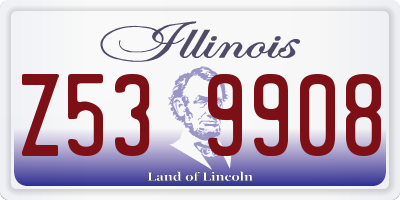 IL license plate Z539908