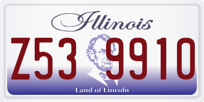 IL license plate Z539910