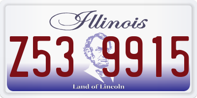 IL license plate Z539915