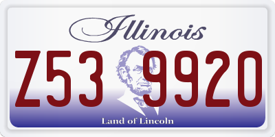 IL license plate Z539920