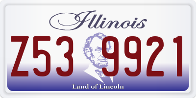 IL license plate Z539921
