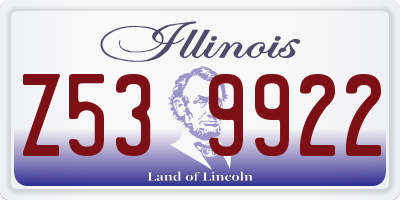 IL license plate Z539922