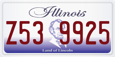IL license plate Z539925