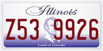 IL license plate Z539926