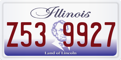 IL license plate Z539927