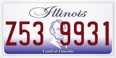 IL license plate Z539931