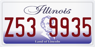 IL license plate Z539935