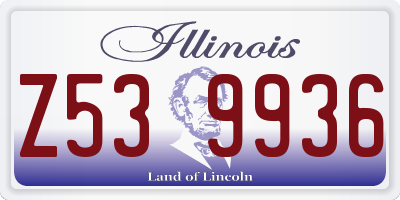 IL license plate Z539936