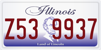 IL license plate Z539937