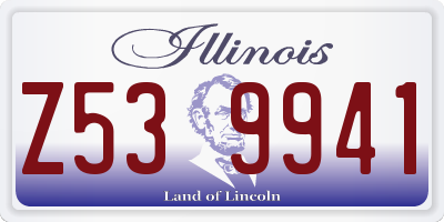 IL license plate Z539941