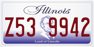 IL license plate Z539942