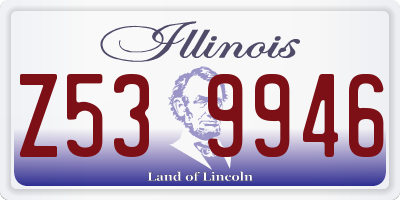 IL license plate Z539946