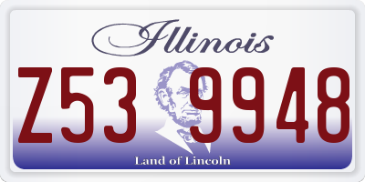 IL license plate Z539948