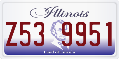 IL license plate Z539951