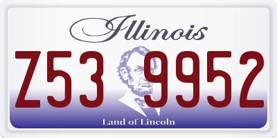 IL license plate Z539952