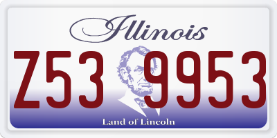 IL license plate Z539953