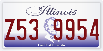IL license plate Z539954