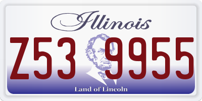 IL license plate Z539955